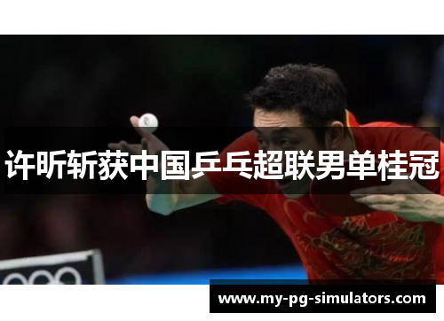 许昕斩获中国乒乓超联男单桂冠